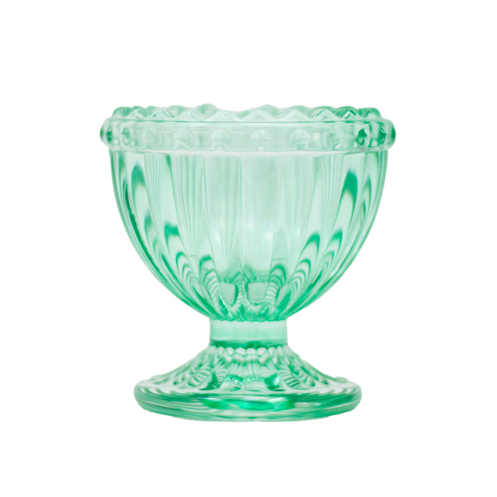 Grøn glas æggebægere