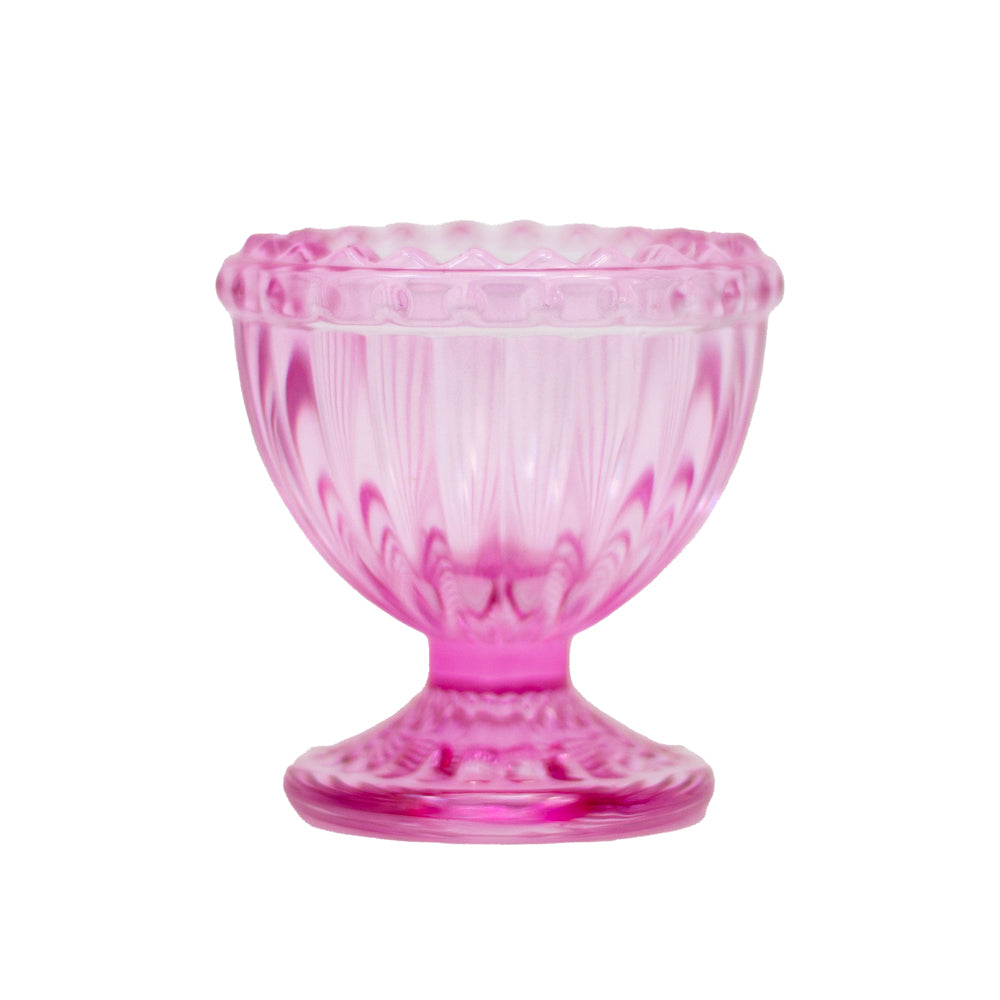 Pink glas æggebægere
