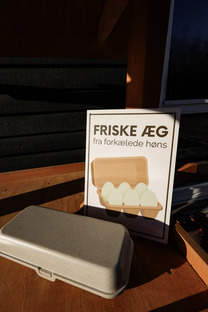 Æg til salg skilt i holdbar PVC
