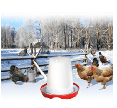 vandvarmer til drikkeautomat holder hønsenes vand frostfrit